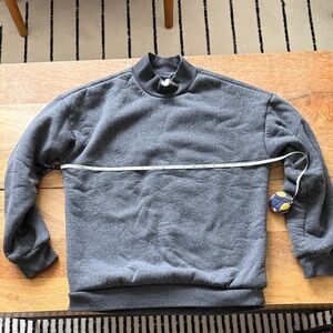 Fleece lined mock neck sweatshirt
